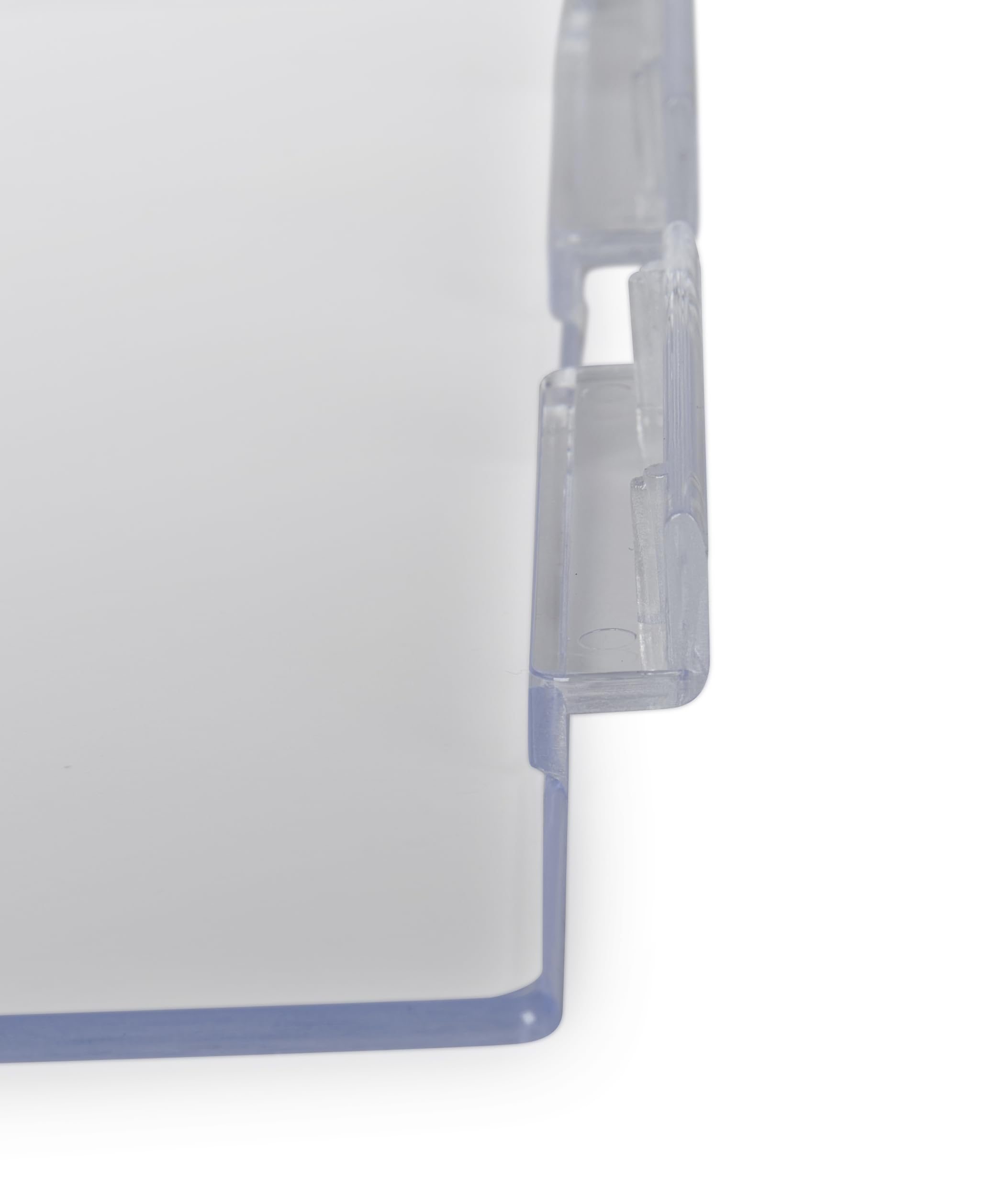 SSWBasics 10”L x 4”W Clear Plastic Slatwall Shelves - Pack of 5 Durable Slat Wall Accessories for Retail Display & Store Organization - Perfect for Boutiques, Garment Racks & Wall Storage Systems