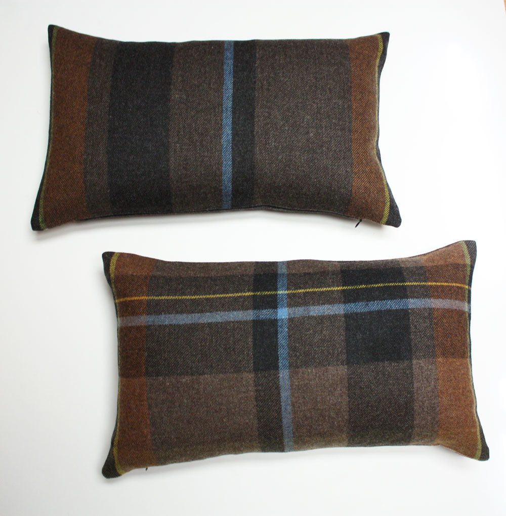 Maharam Paul Smith Exaggerated Plaid Pillow - Modern Home Decor for Living Room, Bedroom & Sofa