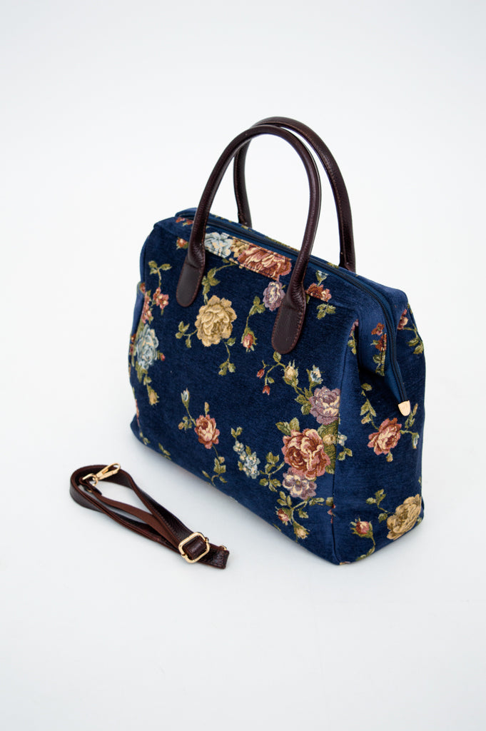 Stylish Blue Flower Handbag for Women - Trendy Crossbody Purse with Floral Design - Perfect for Parties, Weddings & Everyday Use