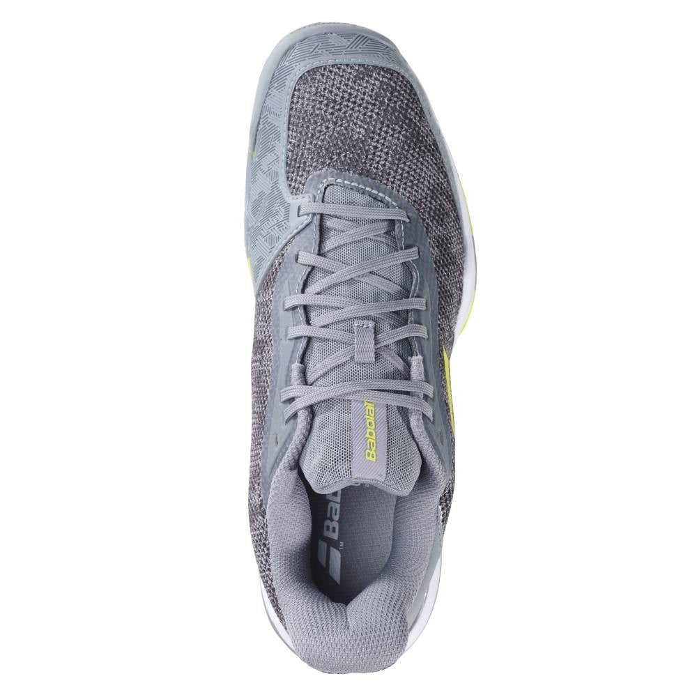 Babolat Jet Tere Clay Men's Tennis Shoes - Grey & Yellow | Non-Slip Clay Court Performance | Perfect for Outdoor Tennis Matches & Training