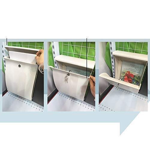 UV-Resistant Plastic Mini Mailbox & Trash Bin - Secure Outdoor Wall-Mounted Mailbox with 2 Keys, High Capacity for Home & Office Use