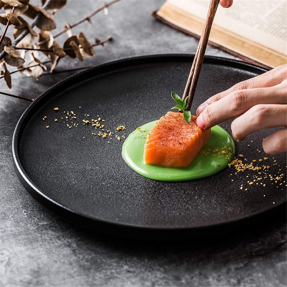 Nordic Ceramic Salad Plate with High Edges for Fruit, Cheese & Dessert - Perfect for Home Dining & Parties
