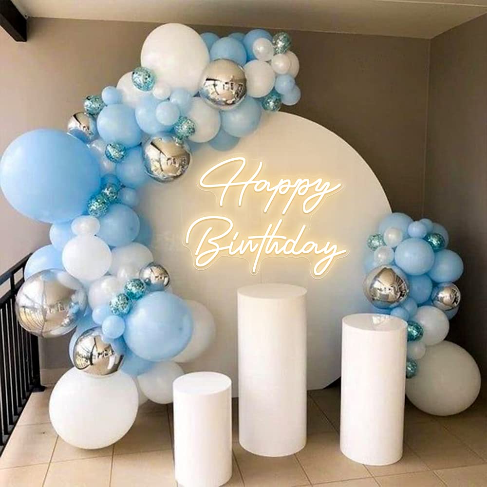 21st Birthday Neon Sign - Dimmable LED Light for Home, Hotel & Party Decor - Happy Birthday Gift for Her, Wife, Mom, Kids & Women - Warm White (24x13 Inches) - Perfect for Birthday Celebrations, Home Decor & Special Events