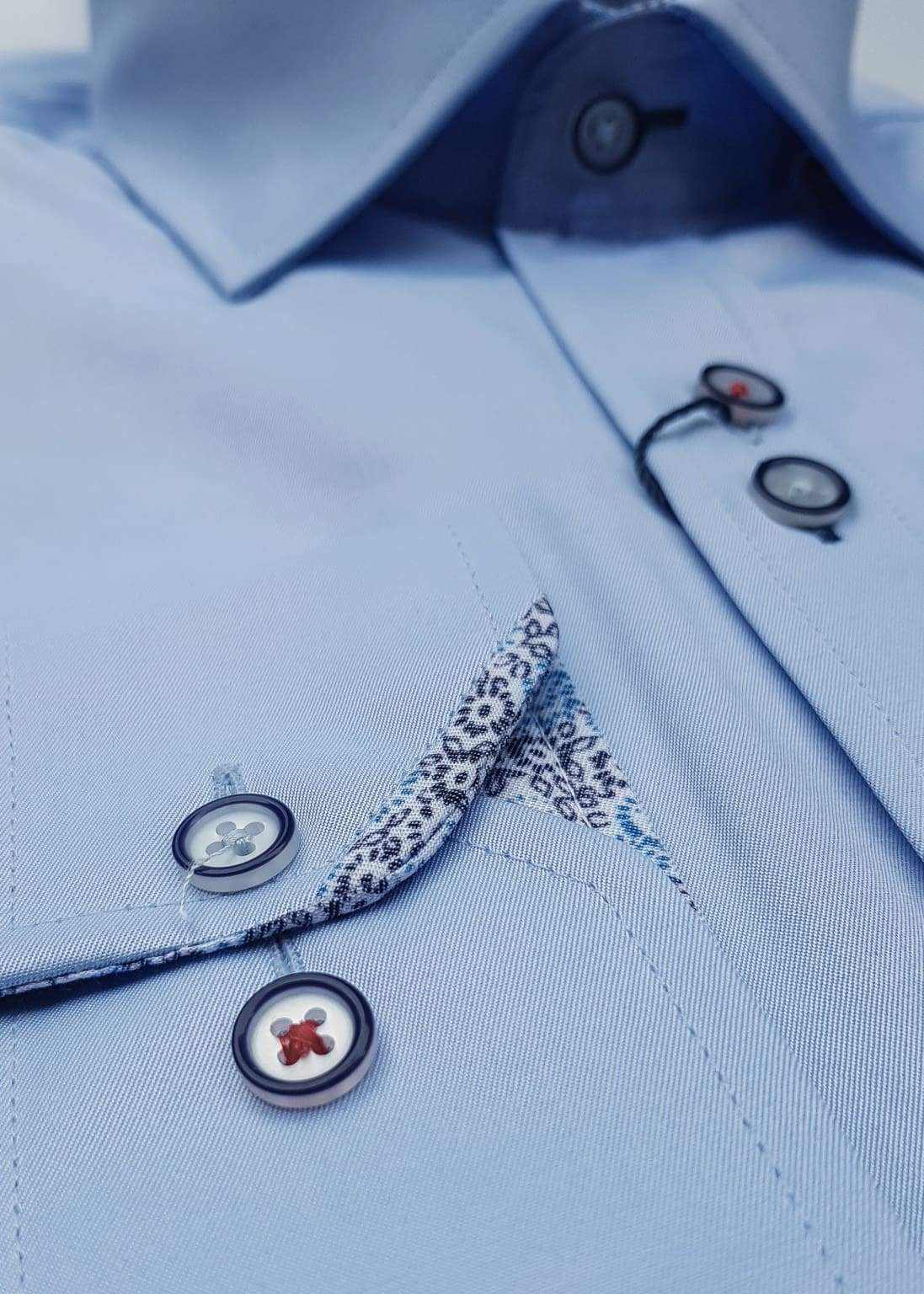 Marc Darcy Alfie Sky Blue Long Sleeve Casual Shirt for Men - Perfect for Office, Date Night & Formal Occasions