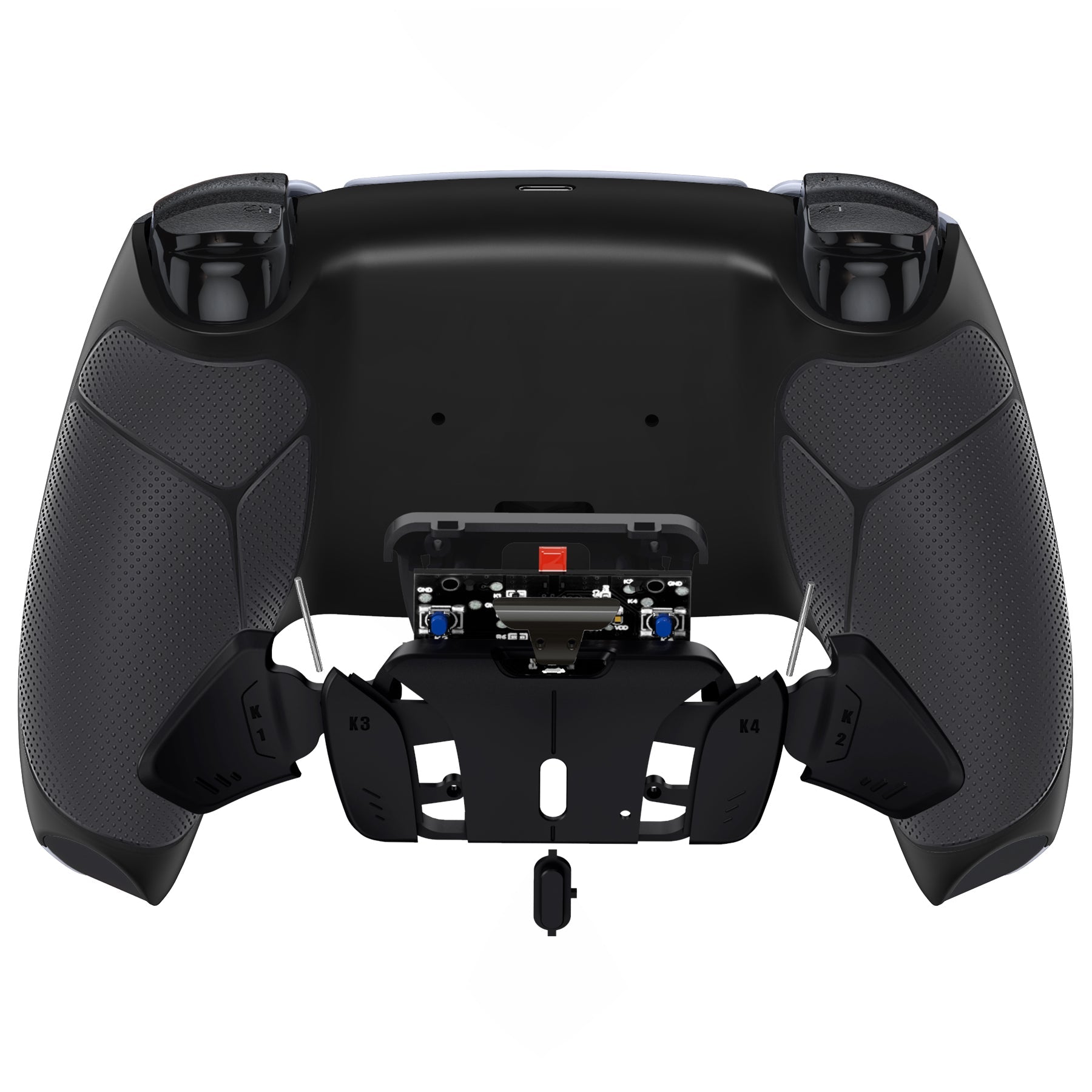 eXtremeRate Remappable RISE4 Remap Kit for PS5 Controller BDM-010/020 - Rubberized Black Back Buttons for Custom Controls | Perfect for Gaming, FPS, and Competitive Play