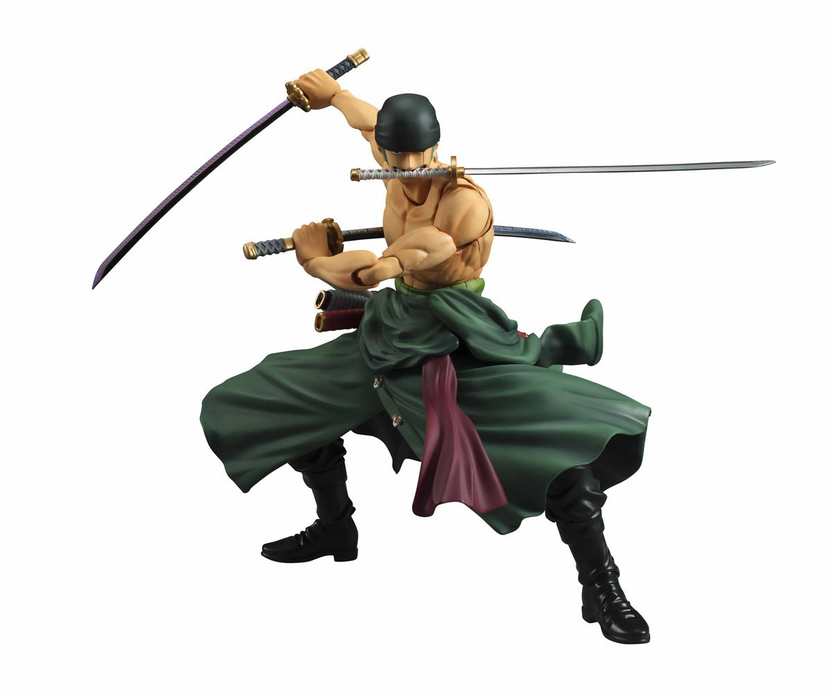 Megahouse One Piece: Roronoa Zoro Variable Action Heroes PVC Figure - Anime Collectible for Display & Decoration - Perfect for Fans, Gifts & Home Office Decor