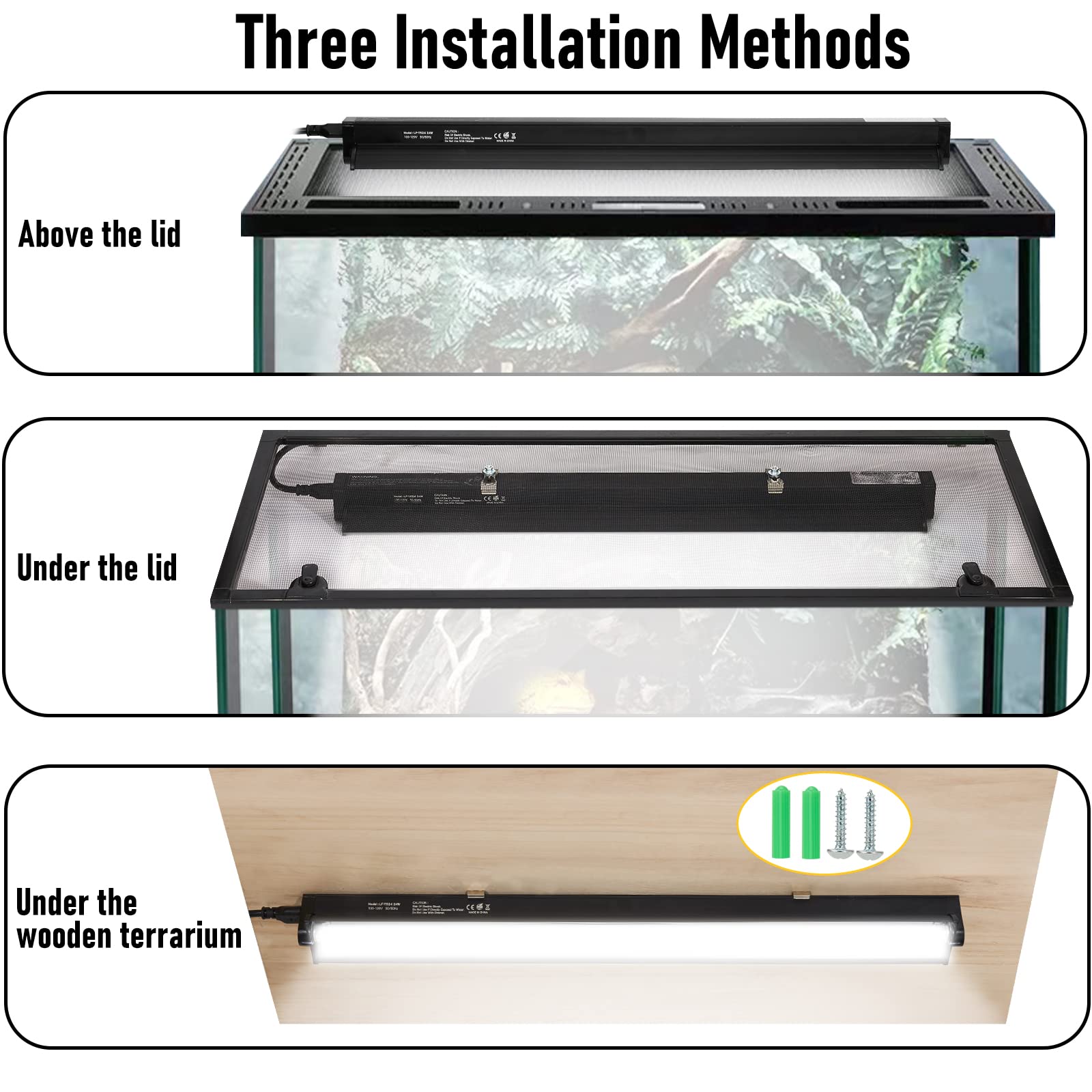 24W HO T5 UVB Reptile Light Fixture with 10.0 UVB Bulb - Terrarium Lighting for Bearded Dragons, Turtles, Lizards & Snakes | Perfect for Desert & Tropical Reptile Habitats