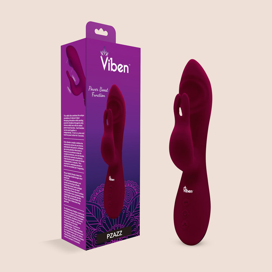 Viben Pzazz Rechargeable Rabbit Vibrator - Powerful Thumping & Dual Stimulation for Women | Perfect for Solo Play & Couples Intimacy