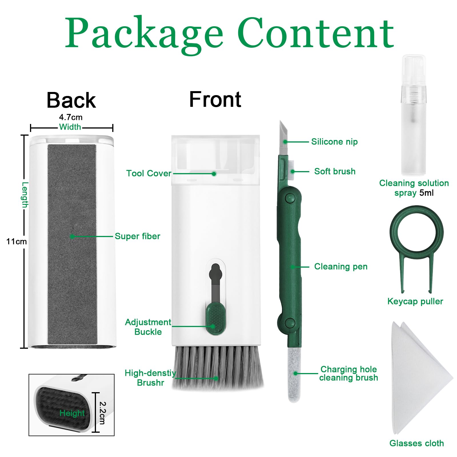 Premium Laptop Screen Cleaning Kit for Airpods Pro, MacBook, iPad & iPhone - Safe Electronic Cleaning Tools for PC, TV & Headset Screens - Perfect for Home, Office & Travel Use