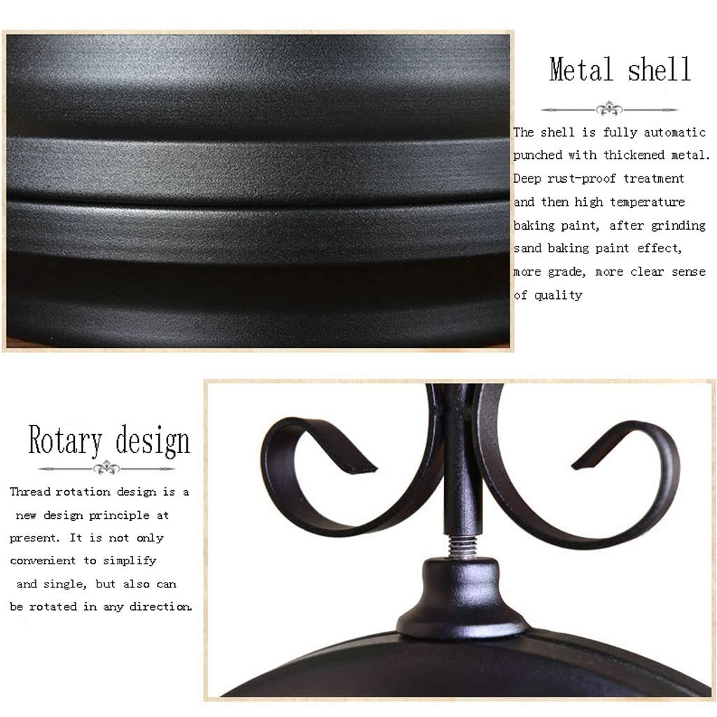 Silent Non-Ticking Wrought Iron Wall Clock - 360° Rotating Double-Sided Retro Round Clock for Living Room, Home Office & School Decor - Easy to Read Decorative Hanging Clock for Bedroom, Kitchen, and Workspace