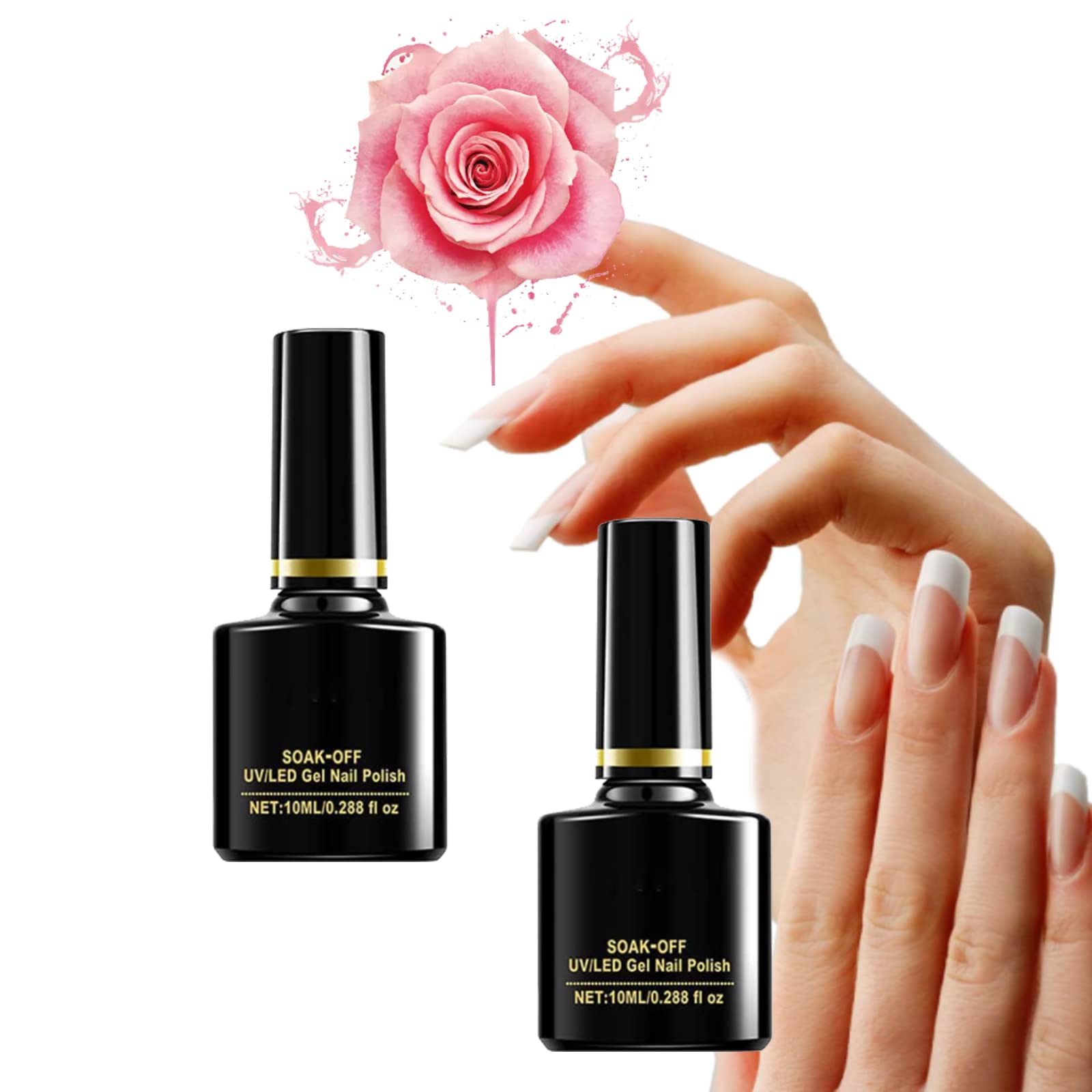 Nigehome Nail Repair & Strengthener Gel - 2pcs Set for Damaged & Mottled Nails, Base Coat Protection with Instant Repair - Perfect for Weak, Brittle Nails at Home or Salon