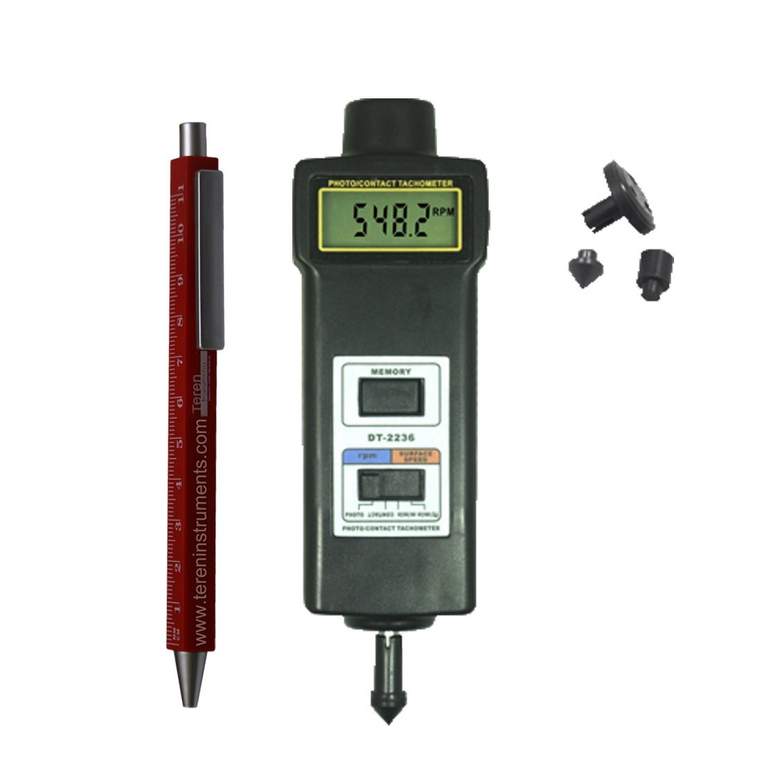DT-2236 Digital Tachometer - Laser & Contact Photo Tachometer for RPM & Surface Speed Measurement | Perfect for Industrial, Automotive & DIY Projects