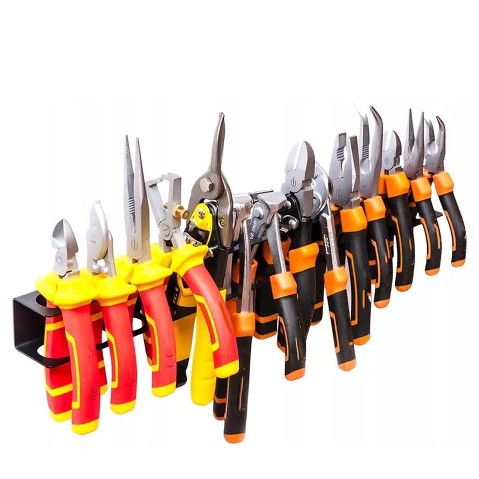Wall Mounted Tool Organizer Rack for Screwdrivers, Pliers & Hammers - Heavy Duty Workshop Tool Storage with Wall Mount - Perfect for Garage, Workshop & DIY Projects