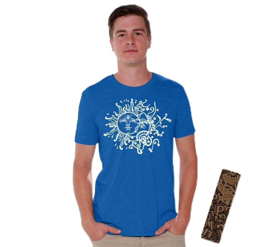 Awkwardstyles Sun Moon Graphic T-Shirt - White Astronomy & Astrology Tee with Free Bookmark - Perfect for Stargazing, Cosplay & Celestial Fashion