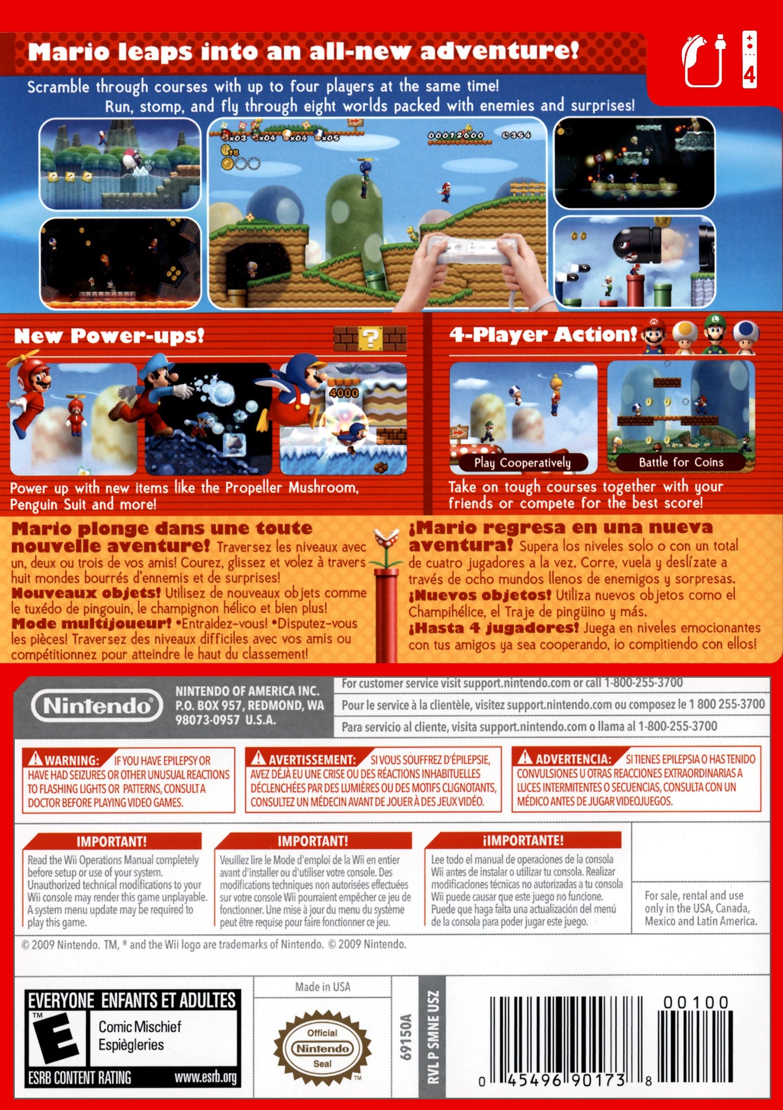 New Super Mario Bros Wii Game - Best-Selling Nintendo Wii Adventure for Kids & Adults - Perfect for Family Game Nights & Party Entertainment