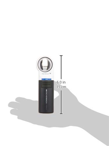 Eschenbach 1511-12M mobilux LED Magnifying Glass with Stand - 1.4 Inch (35mm) 12.5X Magnification, Wide Light Loupe for Jewelry, Watch Repair, Reading & Hobby Work
