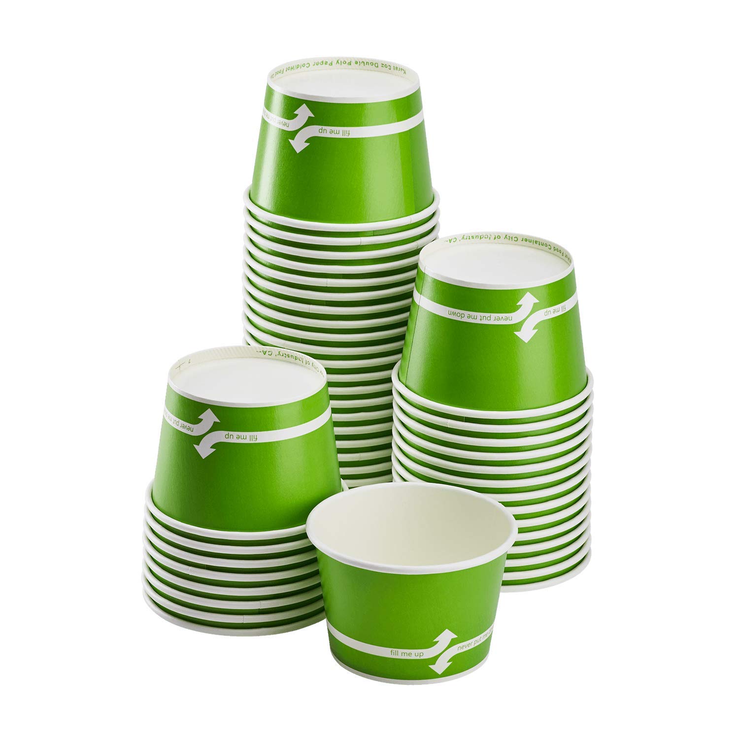 8oz (1000 ct) Eco-Friendly Paper Ice Cream Cups & Soup Bowls - Hot/Cold Food Containers for Ice Cream, Gelato, Yogurt, Soup & Snacks - Perfect for Parties, Catering & Restaurants - Green