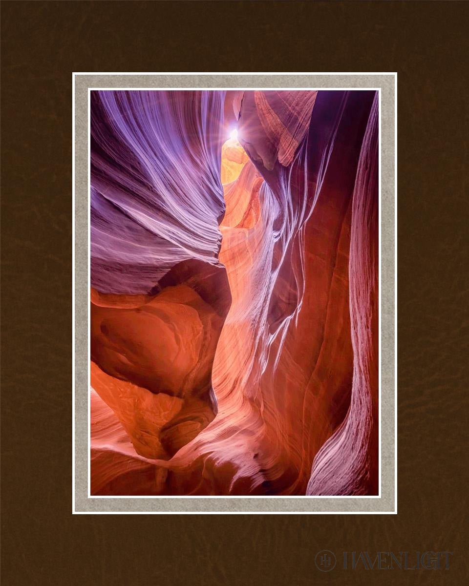 Antelope Canyon Sunburst Wall Art - Stunning Desert Landscape Photography Print for Home & Office Decor | Perfect for Living Room, Bedroom, or Gift