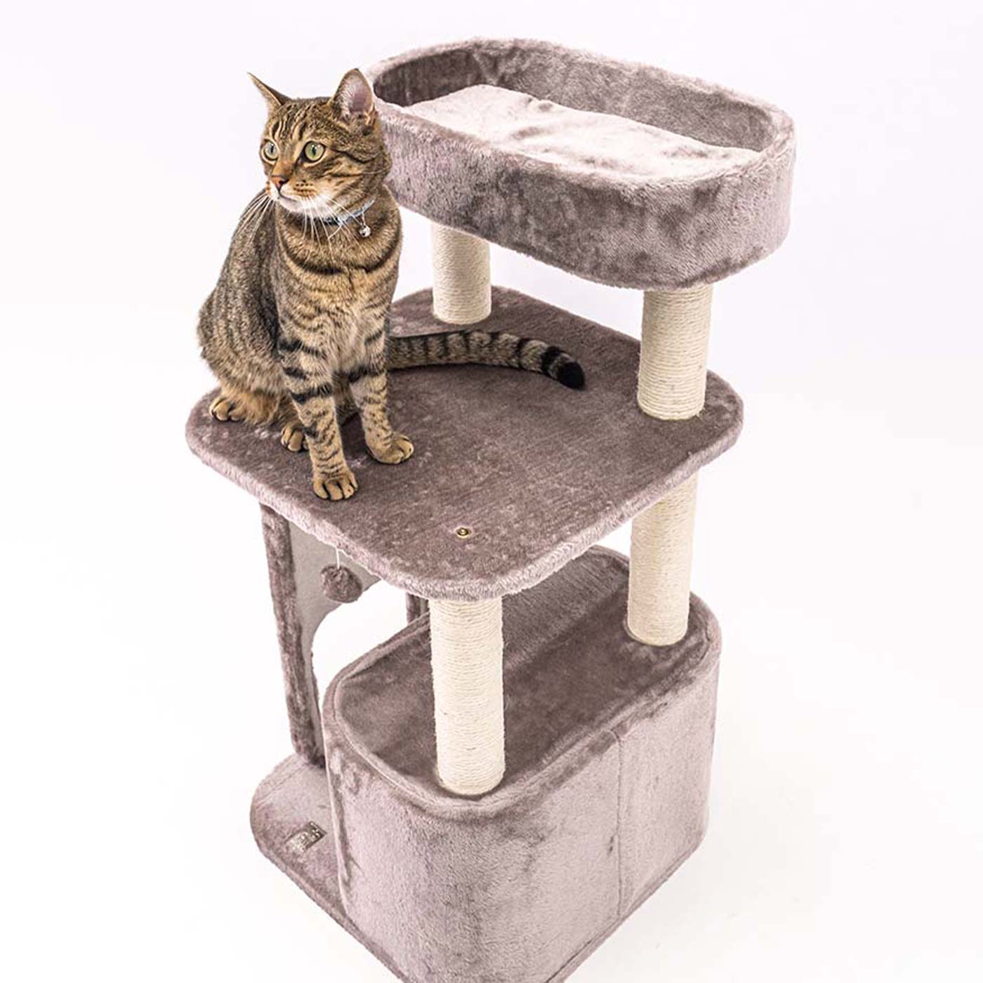 Little Rebels Little Rock 99cm Cat Tree - Multi-Level Cat Climbing Tower with Scratching Posts & Perches - Perfect for Indoor Play, Exercise & Relaxation for Cats & Kittens