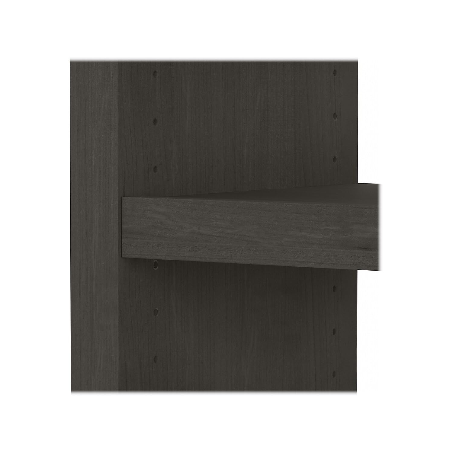 Bush Business Furniture Echo 56W Bookcase Desk in Charcoal Maple - Stylish Home Office Storage Solution for Books, Files & Office Supplies - Perfect for Small Spaces & Modern Workspaces
