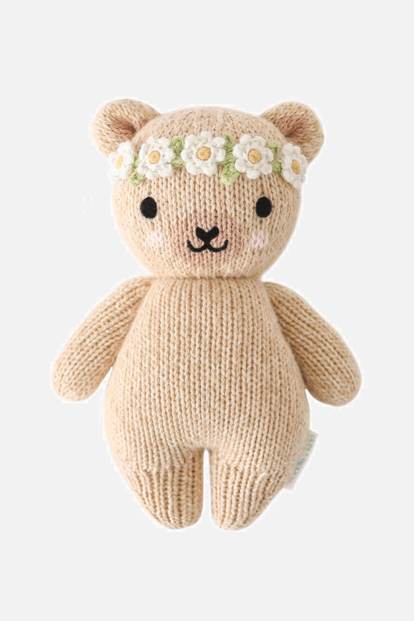 Cuddle+Kind Baby Honey Bear Plush Toy - Ivory Floral Design | Soft & Huggable Stuffed Animal for Newborns, Toddlers & Kids | Perfect Nursery Decor, Baby Shower Gift & Comfort Companion