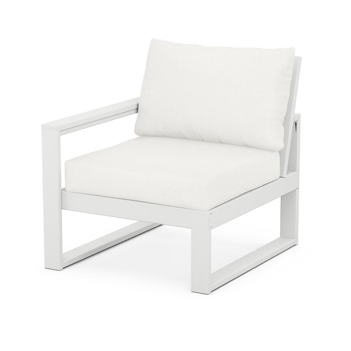 POLYWOOD EDGE Modular Left Arm Chair - Durable Outdoor Patio Furniture for Deck, Poolside & Garden - Weather-Resistant & Comfortable Seating