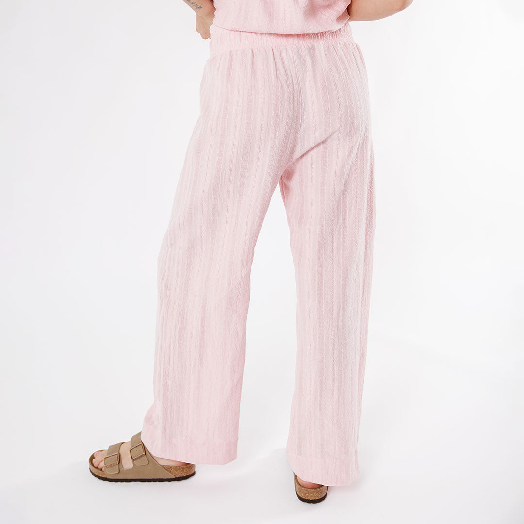Women's Cabana Pants - Soft Pink Lounge Pants for Summer Beach Vacation & Casual Wear | Comfortable Elastic Waist Pajama Bottoms for Relaxing at Home