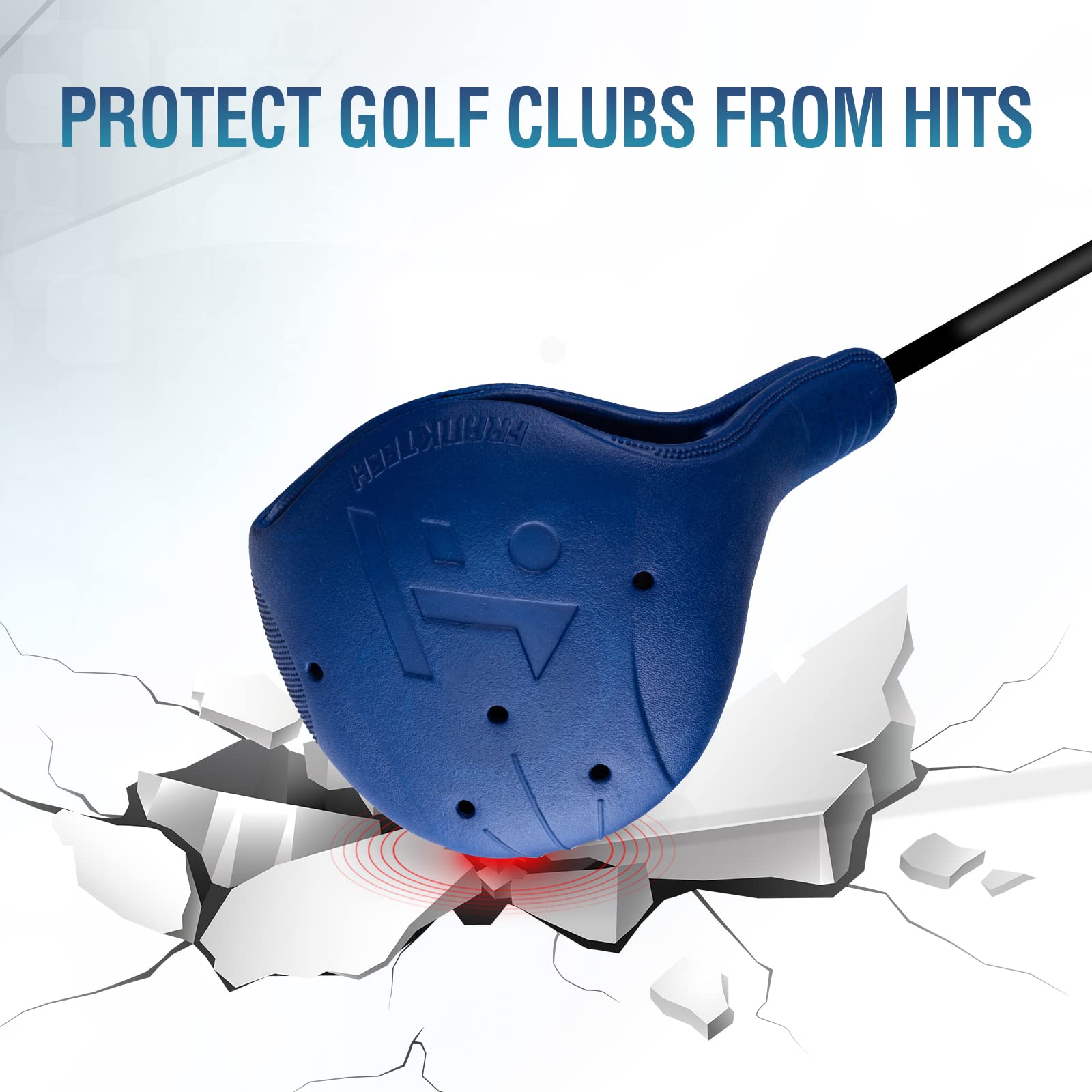 Premium Golf Head Covers Set - Durable EVA Plastic Driver & Fairway Wood Club Protectors with Secure Pins - Universal Fit for Right-Handed Golfers - Easy On/Off & Machine Washable - Perfect for Course Play, Practice & Club Protection