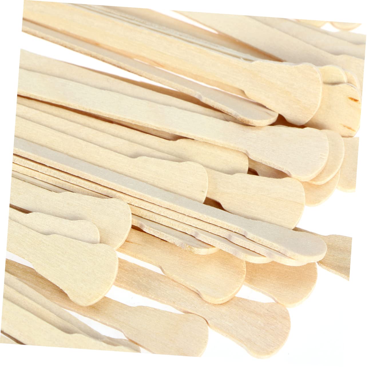 FRCOLOR 50-Piece Wooden Eyebrow Spatula Set - Professional Eyebrow Shaping & Hair Removal Tools for Salon, Home Use, and DIY Beauty Care