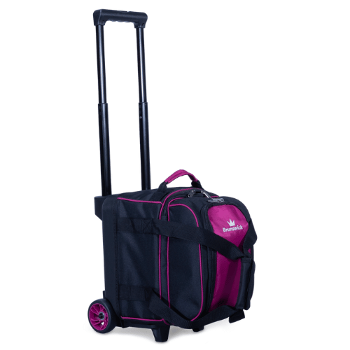 Brunswick Zone Single Roller Raspberry Bowling Bag - Lightweight & Durable for Easy Transport to Bowling Alleys & Tournaments