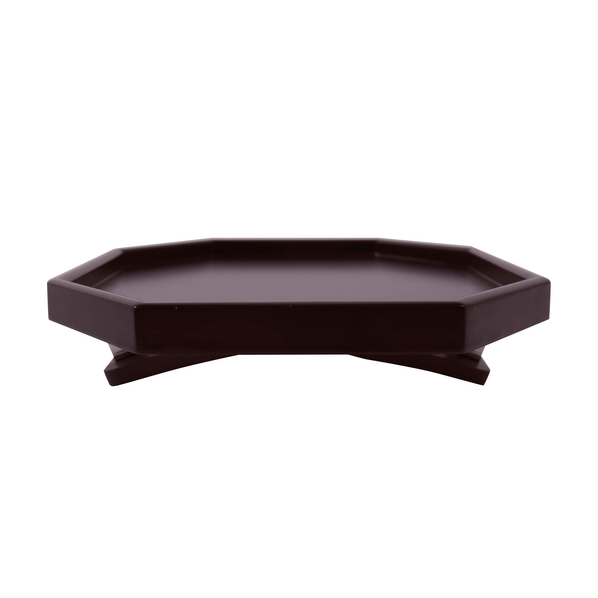 Wooden Recliner Armrest Tray - Clip-On Side Table for Sofa & Couch - Organizer for Coffee, Snacks, Remote & Electronics - Cherry Finish - Perfect for Living Room, Home Theater & Relaxation
