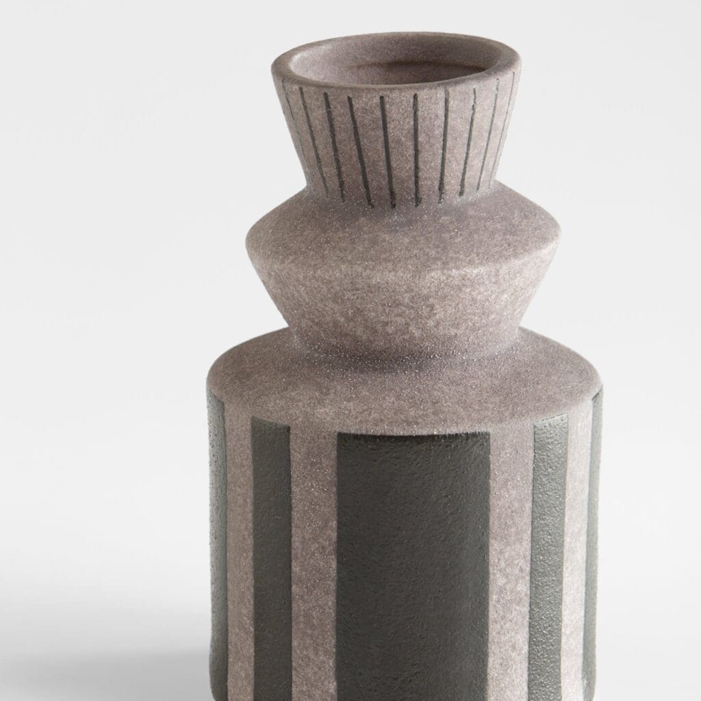 Cyan Design 11480 Erebus Vase - Small Grey Ceramic Home Decor for Living Room, Dining Table, Wedding Centerpiece & Modern Interior Design