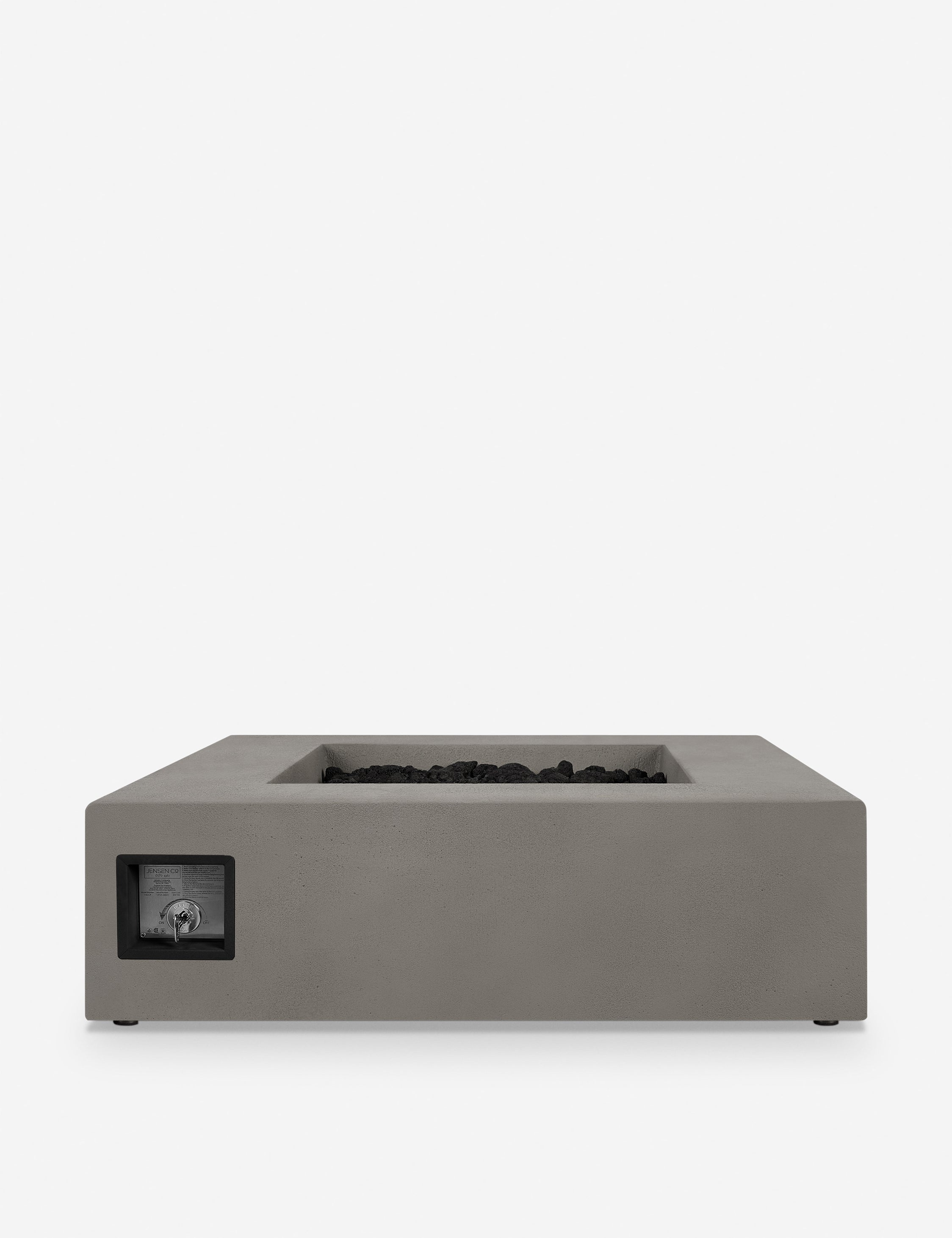 Auberon Outdoor Fire Pit Table - Modern Patio Heater with Lava Rocks for Backyard, Garden, Deck - Perfect for Camping, BBQ Parties & Relaxing Evenings