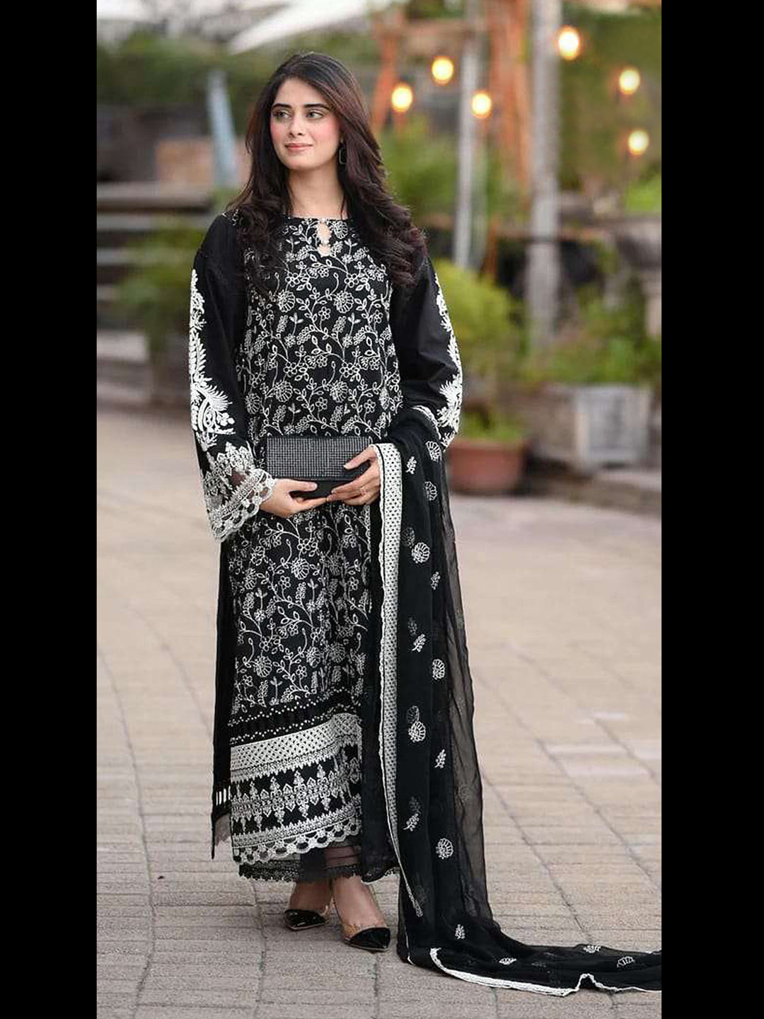 Elegant Black Designer Heavy Semi Stitched Pant Suit with Exquisite Embroidery - Perfect for Weddings, Parties & Formal Events