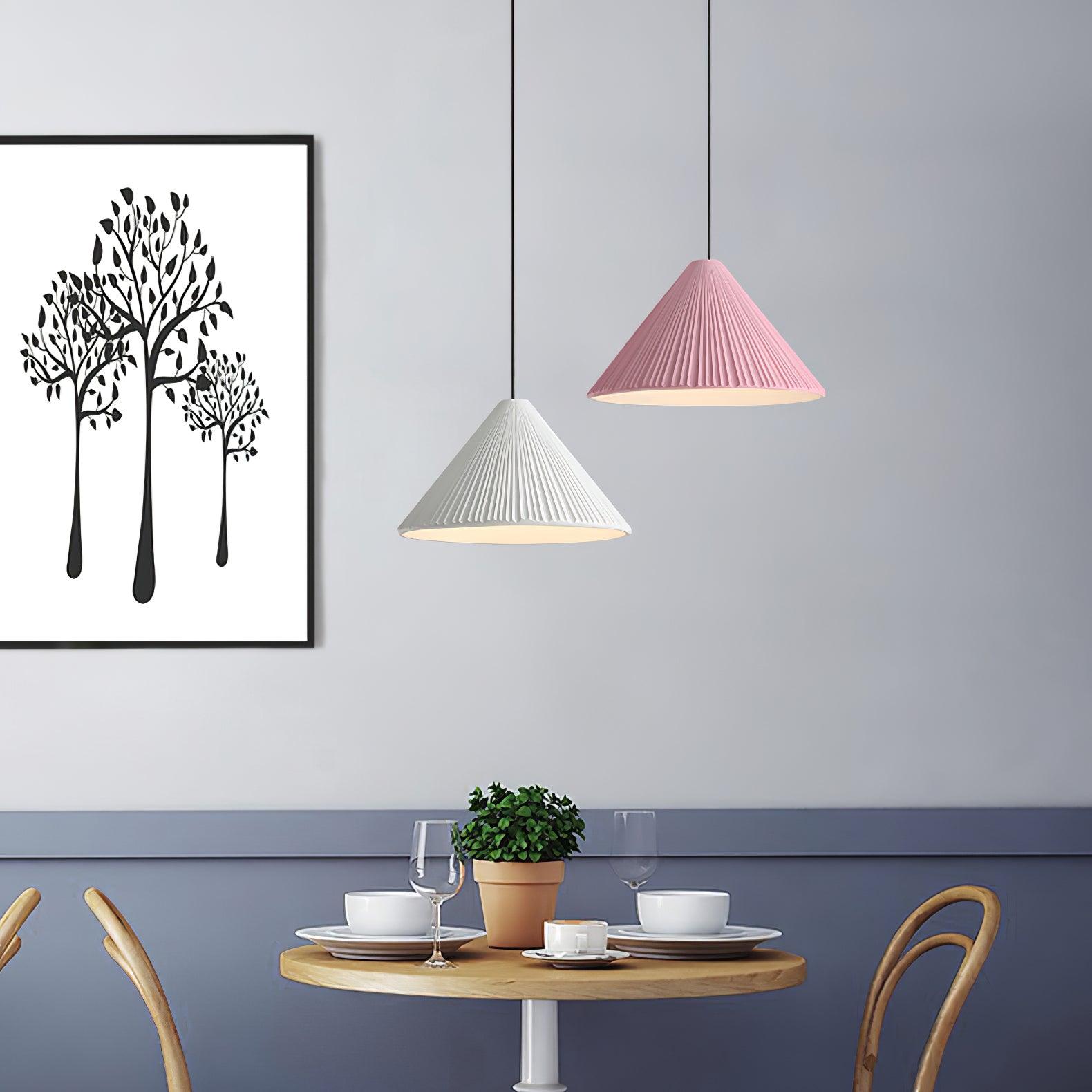 Handmade Resin Pendant Lamp with Hat Design - Boho Chic Ceiling Light for Living Room, Bedroom & Dining Room Decor