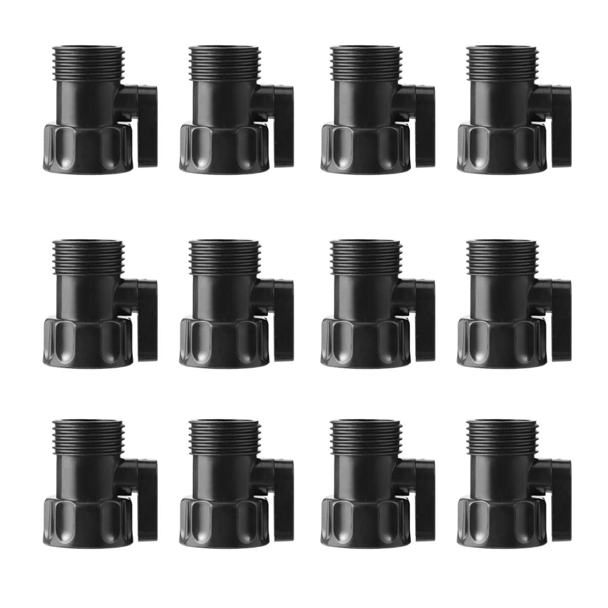Hemoton 12-Pack Heavy Duty Single Shut-Off Valve - Garden Hose Connector for Outdoor Watering, Washing Machine & Gardening Supplies - Durable Brass Water Hose Turn Off Valve for Lawn Care, Car Washing & Irrigation Systems