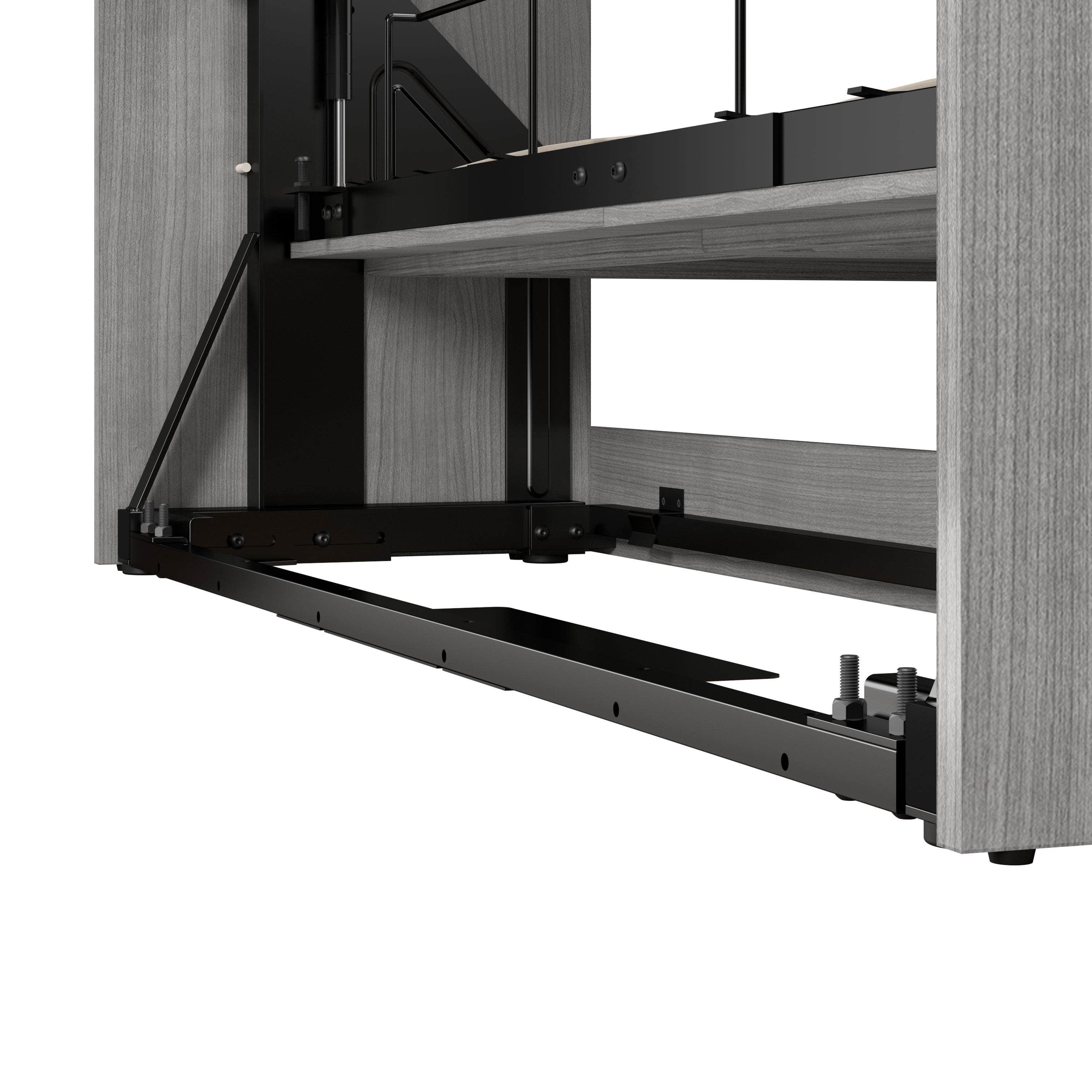 Space-Saving Full Murphy Wall Bed with Built-In Storage Unit - 3 Color Options for Bedroom, Guest Room, or Studio Apartment