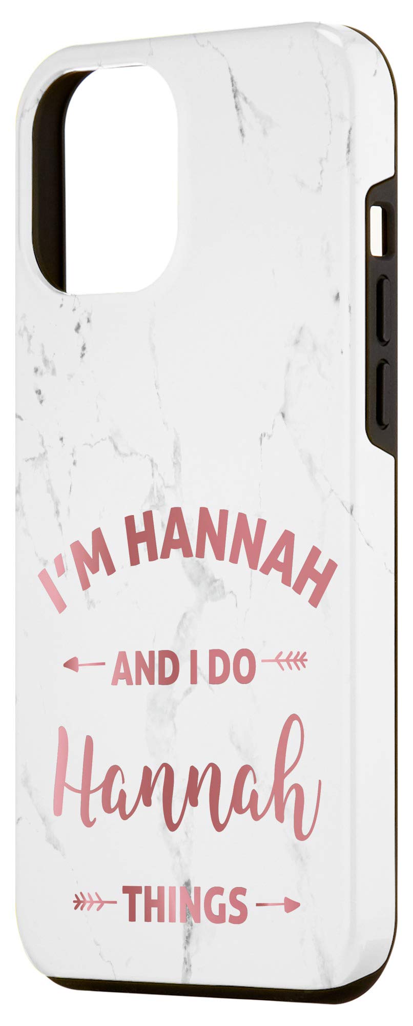 iPhone 12 Pro Max Personalized Name Case - Custom Hannah Design Cute Gift for Women | Perfect for Birthday, Anniversary & Special Occasions