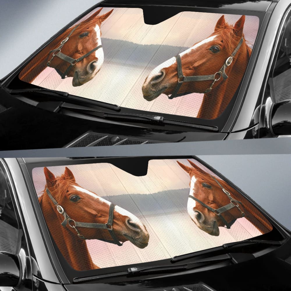 Premium Horse Car Sun Shades for UV Protection - Universal Fit Auto Window Shades for Cars, Trucks & SUVs - Perfect for Summer Travel & Outdoor Adventures