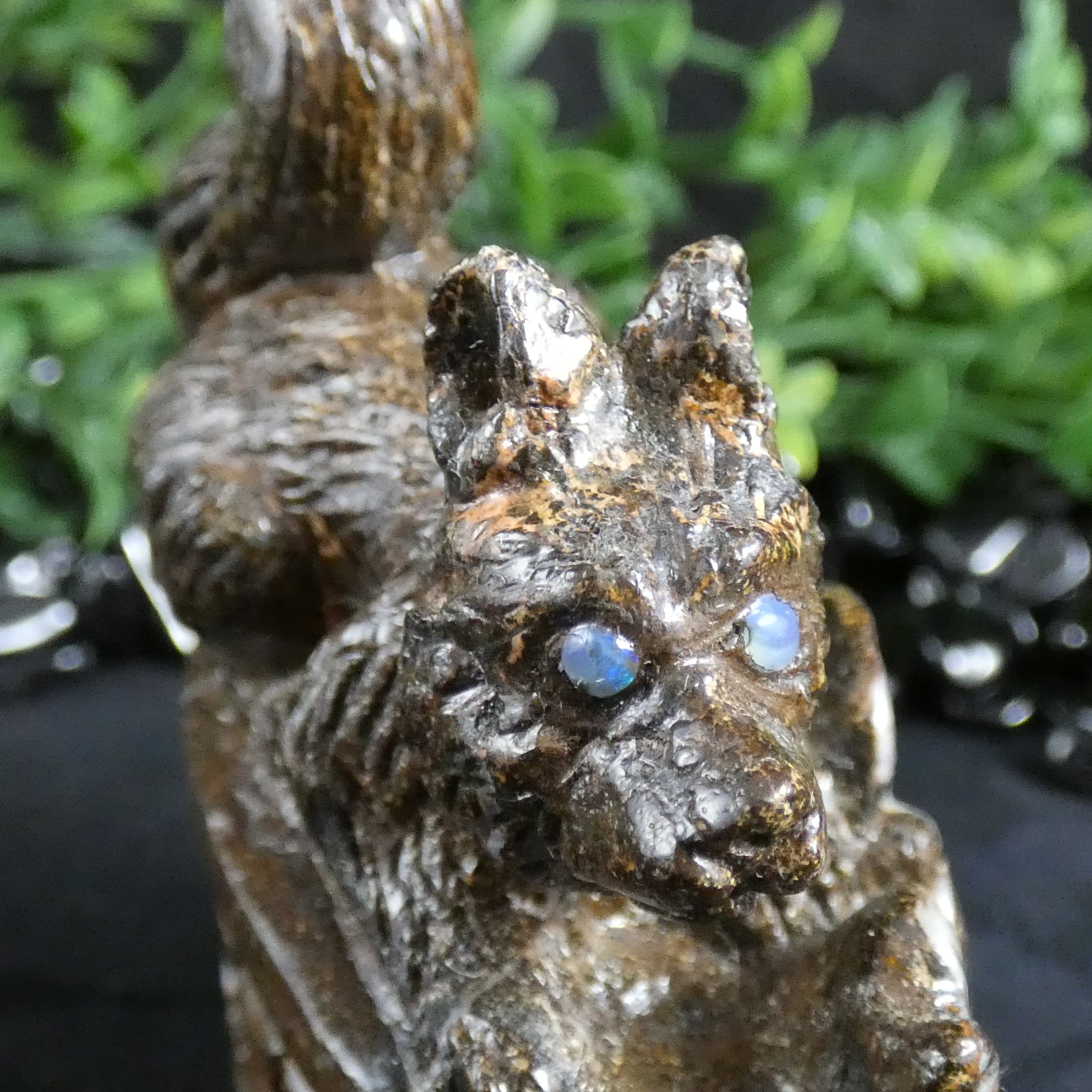 Natural Boulder Opal Fox Carving - Handcrafted Gemstone Animal Sculpture for Home Decor, Gift & Collection | Perfect for Feng Shui, Office Desk & Spiritual Healing