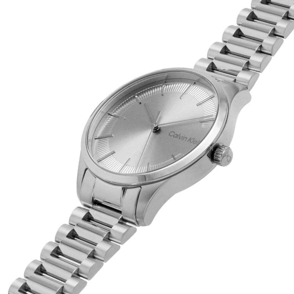 Calvin Klein 25200036 Silver Dial Stainless Steel Unisex Watch - Stylish & Durable for Everyday Wear, Office & Special Occasions