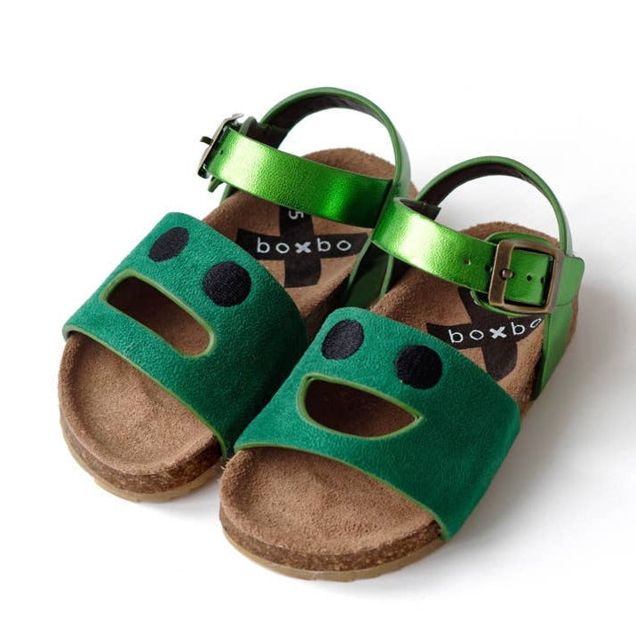 Boxbo Girl's Wistiti Sandals for Kids - Comfortable Emerald Green Summer Sandals for Girls, Perfect for Beach, Pool, and Outdoor Play