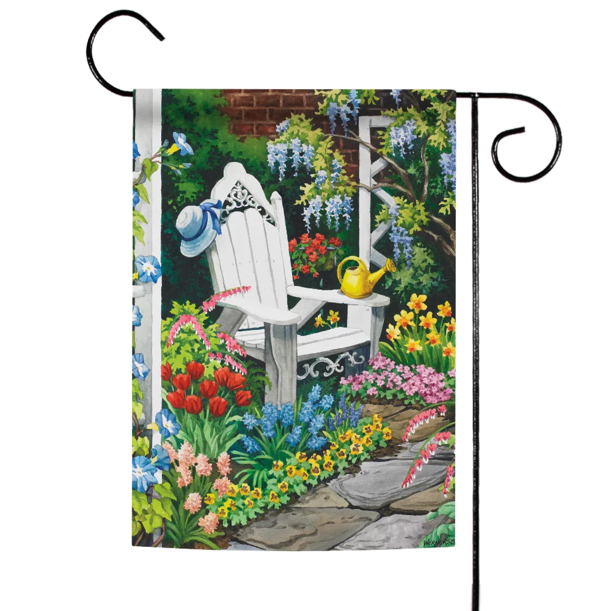 Toland Home Garden 119119 Double Sided Flower Garden Flag - 12x18 Inch Outdoor Decorative Flag for Yard, House & Bird Lovers - Perfect for Spring Decor, Front Porch Display & Garden Accent