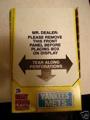 Vintage 1981 Topps Unopened Baseball Card Box - New York Yankees & Mets 5x7 Collectible Cards for Sports Memorabilia & Fan Display