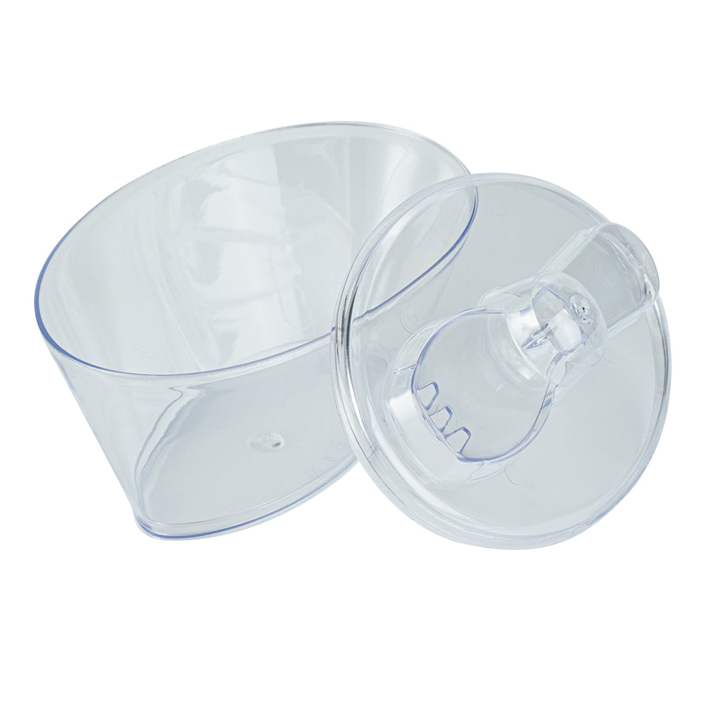 4 oz Clear Plastic Deli Containers with Lids & Sporks - 100 Pack (4.5