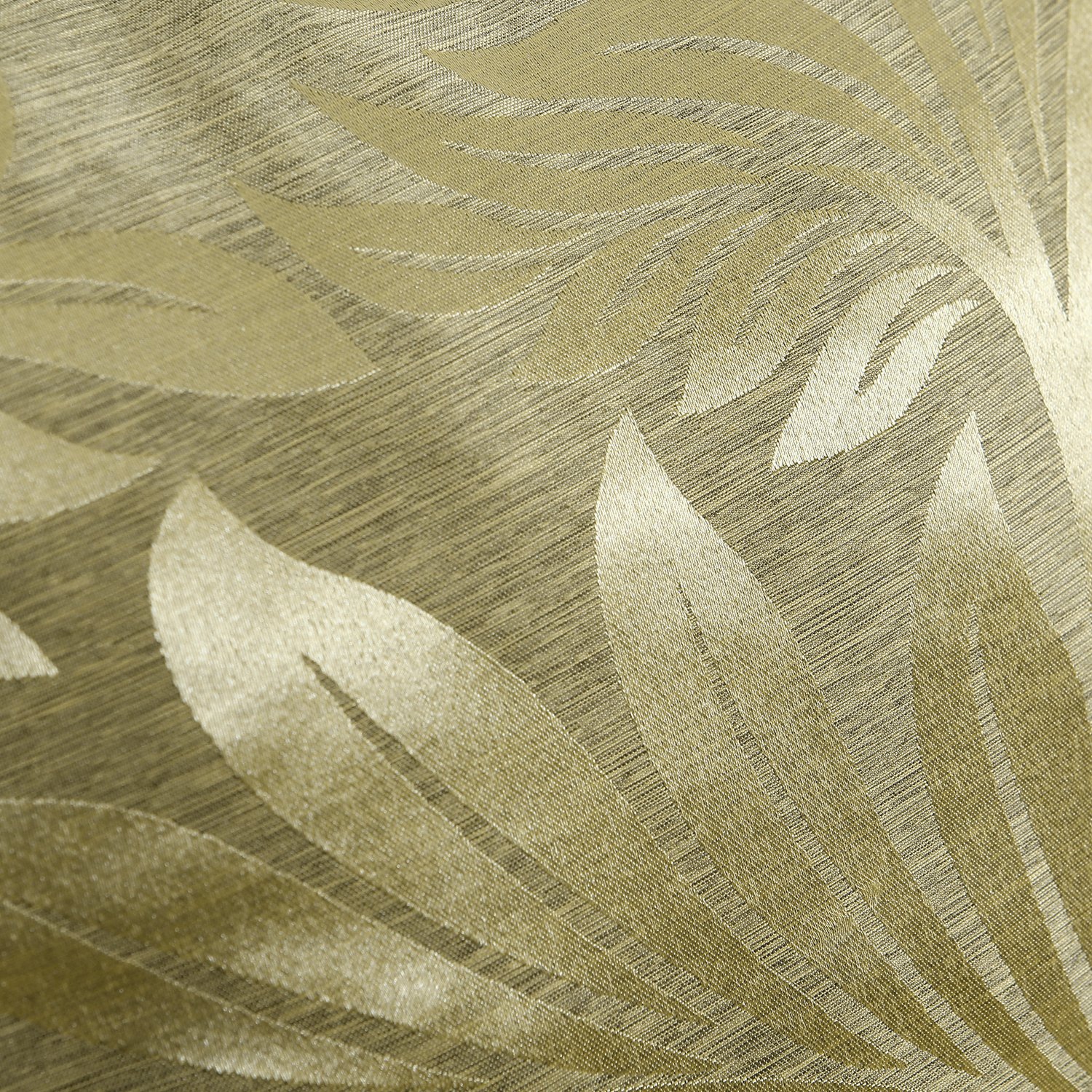 Premium Pack of 2 Tropical Fern Leaf Throw Pillow Covers 18x18 Inches - Gold Shimmer & Matte Contrast for Sofa, Couch & Home Decor | Perfect for Living Room, Bedroom & Seasonal Home Styling