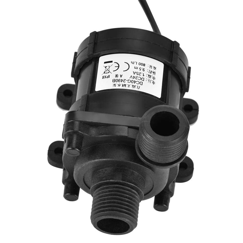 24V Brushless Water Pump, Energy Saving 800L/H, Ideal for Aquariums, Hydroponics & Outdoor Fountains
