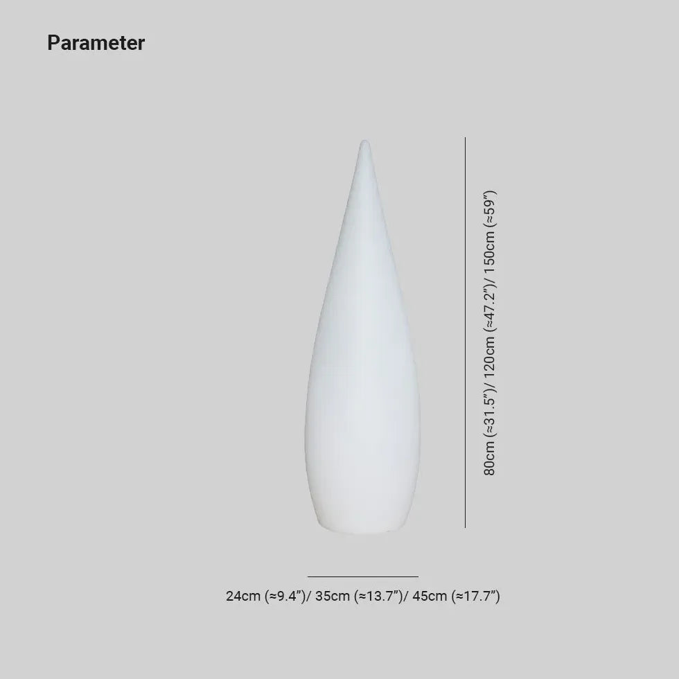 White Waterdrop Portable Outdoor Floor Lamp - Weatherproof LED Camping Light for Patio, Garden, and Backyard Decor