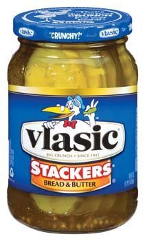 Vlasic Stackers Bread & Butter Pickles - 16oz (Pack of 12) | Crispy Sweet & Tangy Sliced Pickles for Burgers, Sandwiches & Snacking | Perfect for BBQs, Picnics & Party Platters
