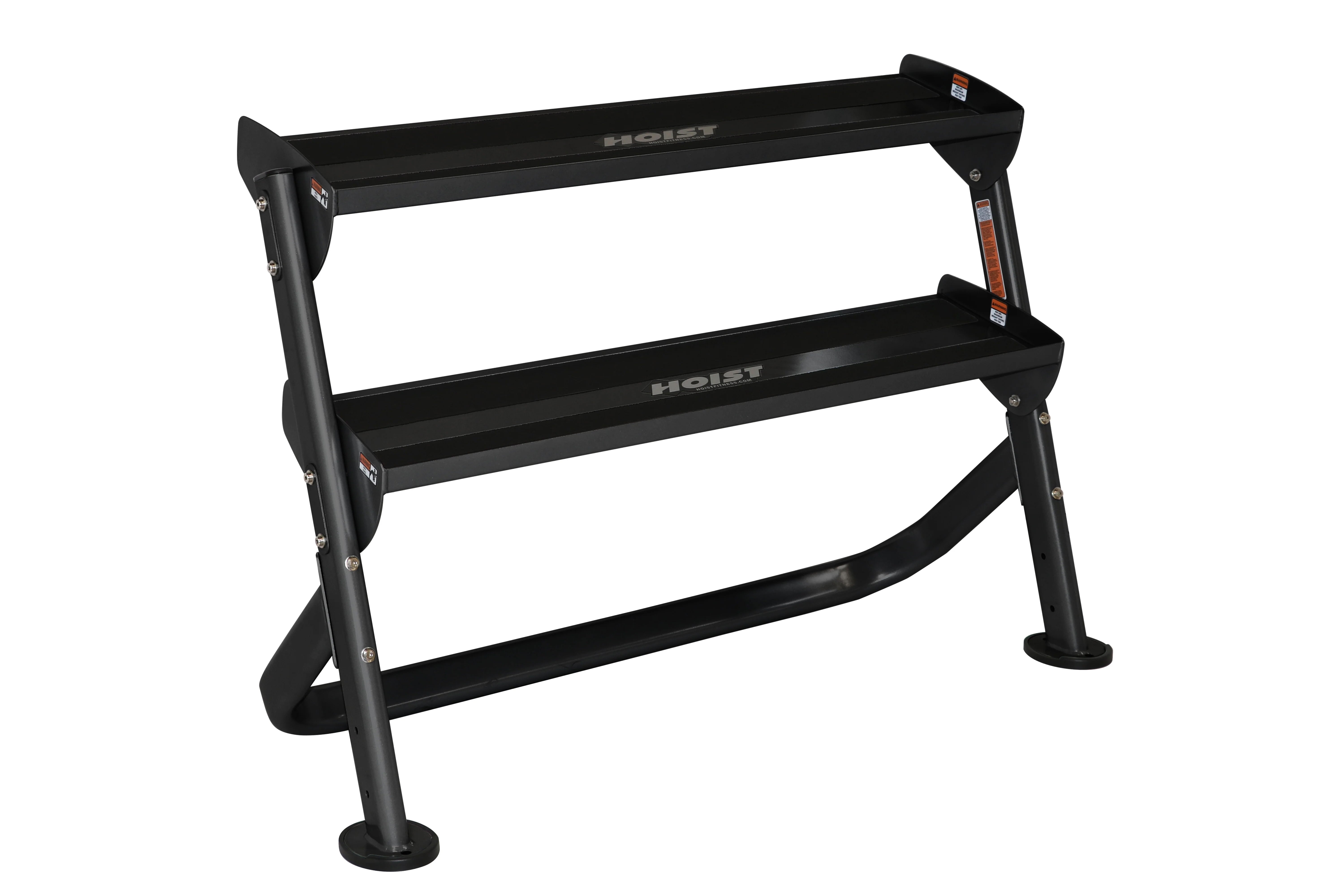 Hoist 48 2-Tier 12+ Pair Dumbbell Rack with Optional 3rd Tier (HF 5461 48) - Heavy Duty Home Gym Equipment for Weight Training & Strength Workouts